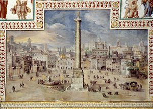 Piazza Colonna, Rom af Italian School