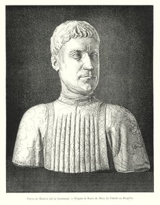 Pierre de Medici, kaldet Goutty, efter Busten af ​​Mino da Fiesole ved Bargello (gravering) af Italian School