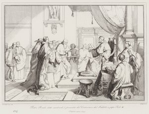 Pietro Bembo valgt til kardinal, og præsenteret af Contarini og Sadoleto til pave Paul III af Italian School