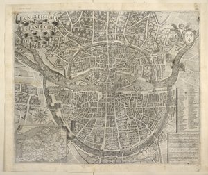 Plan over Paris af Italian School