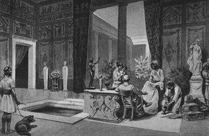 Pompeji: House of Meleager (litho) af Italian School