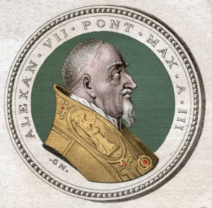 Pave Alexander VII. (gravering af Italian School