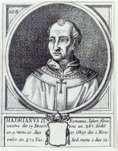 Pave Hadrian II af Italian School