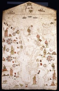 Portolan-kort over Middelhavet og Nordeuropa, ca. 1575-1600 af Italian School