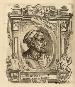 Portræt af Baldassare Tommaso Peruzzi, italiensk arkitekt og maler, født nær Siena af Italian School