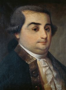 Portræt af Cesare Beccaria (1738-1794), italiensk jurist, filosof og politiker, maleri af en ukendt lombardisk kunstner af Italian School