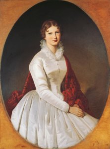 Portræt af Costanza Trotti Arconati Visconti (olie på lærred) af Italian School
