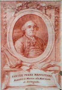 Portræt af Davide Perez (1710-1778) italiensk komponist. af Italian School