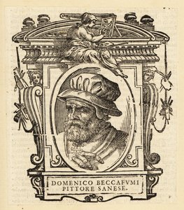 Portræt af Domenico di Pace Beccafumi, italiensk renæssancemaler af Italian School