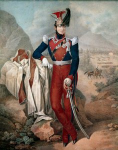 Portræt af Ferdinand II (Ferdinando Carlo) (1810-1859), konge af de to Sicilier (To Sicilier) Anonym akvarel. Museo Nazionale di San Martino Napoli fra det 19. århundrede af Italian School