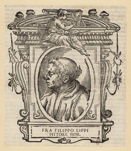 Portræt af Filippo Lippi, italiensk maler fra Firenze af Quattrocento (1400-tallet), omkring 1406-1469 af Italian School