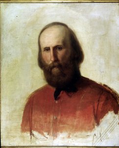 Portræt af Garibaldi. Risorgimentos museum. Milano af Italian School
