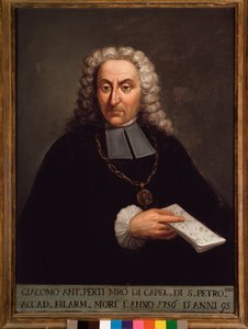 Portræt af Giacomo Perti (1661-1756) italiensk komponist af Italian School