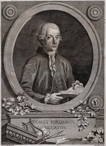 Portræt af Giordano (Jordan) Riccati (1709-1790) fysiker, matematiker og musikteoretiker af Italian School