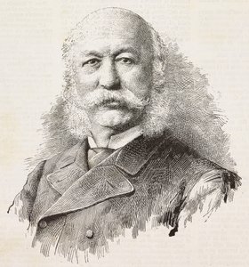 Portræt af Girolamo Cantelli (1815-1884), italiensk patriot og politiker, gravering fra fotografi af Baroni og Gardelli, fra L