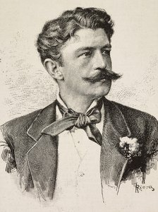 Portræt af Herbert von Bismarck (1849-1904), tysk politiker, gravering af Riera fra fotografi af Vianello Brothers, fra L