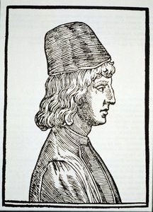 Portræt af Pico della Mirandola (1463-94), fra Delle Celeste Fisionomia af Giovanni Battista della Porta, Padua 1616, illustreret i History of Magic, udgivet sent i det 19. århundrede af Italian School