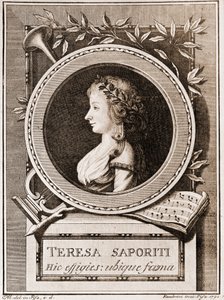 Portræt af Teresa Saporiti af Italian School