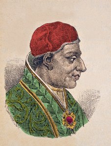 Portræt af paven Adrien Ier (Adrian I eller Hadrian eller Adriano eller Hadrianus) (772-795) af Italian School