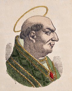 Portræt af paven Agapet Ier (Agapet eller Agapetus eller Agapetus I) (535-536) af Italian School