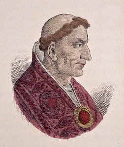 Portræt af paven Conon (Conone) (686-687) af Italian School