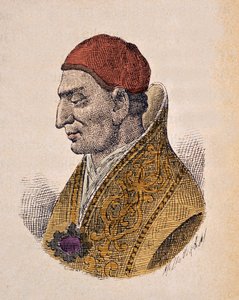 Portræt af paven Constantin Ier (Konstantin I eller Constantinus eller Costantino) (708-715) af Italian School