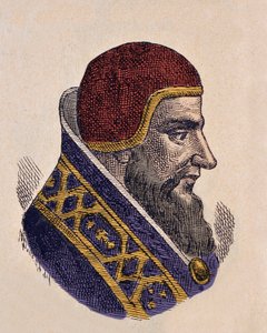 Portræt af pave Damasus II (1048) af Italian School