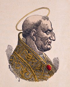 Portræt af paven Gregoire Ier le Grand (Gregor den Store eller Gregorio Magno eller Gregorius Magnus) (590-604) af Italian School