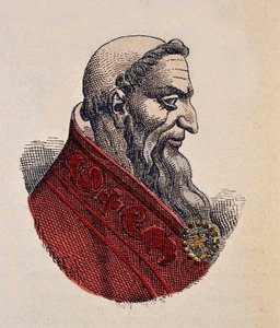 Portræt af paven Honorius Ier (Onorio) (625-638) af Italian School