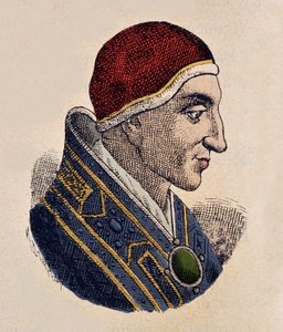 Portræt af pave Johannes XV (Giovanni, Ioannes) (985-996) af Italian School