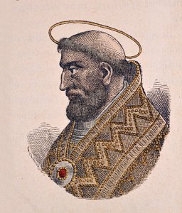 Portræt af pave Leon II (Leone eller Leo) (682-683) af Italian School