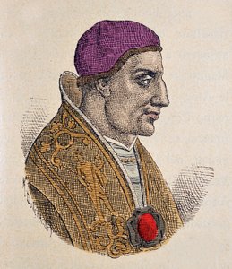 Portræt af paven Paul Ier (Paolo, Paulus) (757-767) af Italian School
