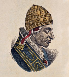 Portræt af pave Sylvestre II af Italian School