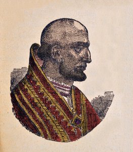 Portræt af paven Theodore Ier (Theodorus eller Teodoro) (642-649) af Italian School