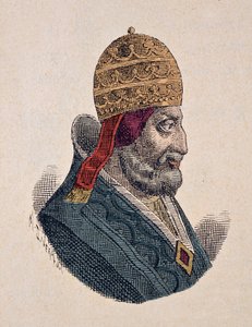Portræt af paven Urbain III (Urban eller Urbanus eller Urbano) (1185-1187) af Italian School