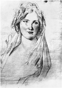 Portræt formodet af Angela Pietragrua, grevinde Simonetta, elskerinde til den franske forfatter Stendhal, mens han var i Italien, mellem september 1811 og 1815 af Italian School