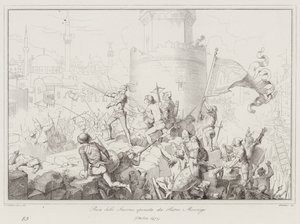 Take of Smyrna, drevet af Pietro Mocenigo af Italian School
