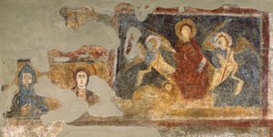 Rester af en fresco, Santa Maria Antiqua, Rom af Italian School