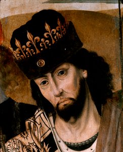 Repræsentation af Robert I af Anjou (1278-1343), konge af Sicilien og leder af Guelf Party Detail. Maleri af den napolitanske skole. Slutningen af det 15. århundrede. Napoli, Museo Nazionale di Capodimonte af Italian School
