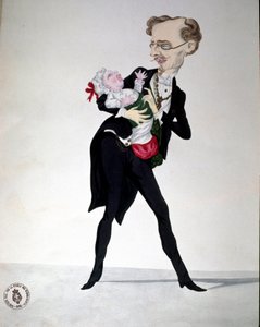 Risorgimento: tegneserie, der repræsenterer finansministeren Bettino Ricasoli (1809-1880) 1865 Museo Nazionale del Risorgimento Rom af Italian School