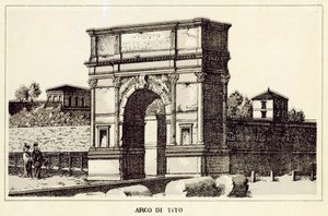 Rom: Titusbuen (litho) af Italian School