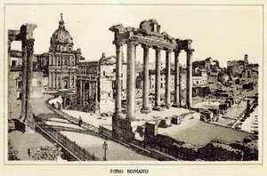 Rom: Forum Romanum (litho) af Italian School