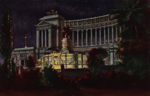 Rom: Monument for Victor Emmanuel II (farvelitografi) af Italian School