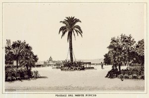 Rom: Piazzale Del Monte Pincio (litho) af Italian School