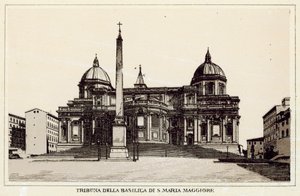 Rom: Tribune af basilikaen S Maria Maggiore (litho) af Italian School