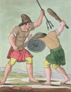 Roman Gladiators, fra LAntica Roma, 1825 af Italian School