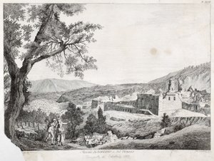 Ruinerne af Soriano Calabro og templet, Calabrien, 1783 af Italian School
