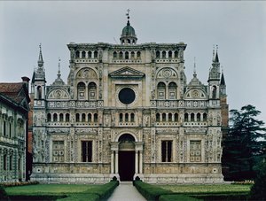 Skærmfacade af karteuserklosteret, påbegyndt i 1473 af Italian School