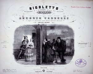 Noder til "" Rigoletto"" af Verdi. af Italian School