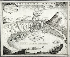 Solfatara-vulkanen, Pozzuoli, Napoli af Italian School